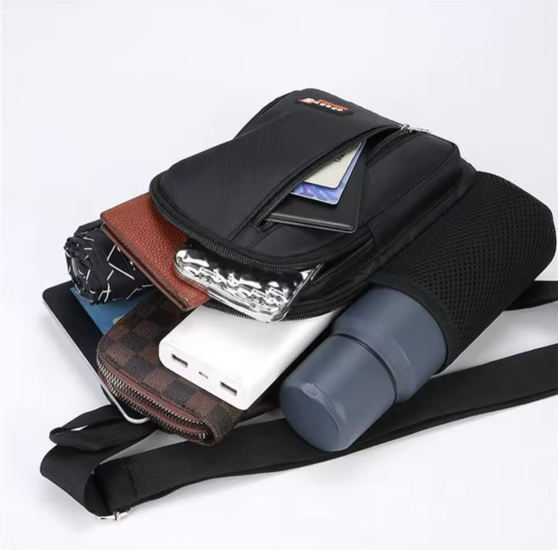 Travel Crossbody Bag, Large Capacity Oxford Cloth Shoulder Bag, Boys Fashion Lightweight Chest Bag Travel Crossbody Bag, Large Capacity Oxford Cloth Shoulder Bag, Boys Fashion Lightweight Chest Bag